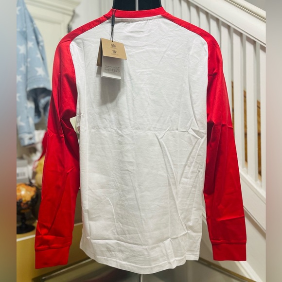 NWT Men’s Small/Women’s Medium Burberry Rory Monogram Motif Sweatshirt White/Red - Picture 7 of 14